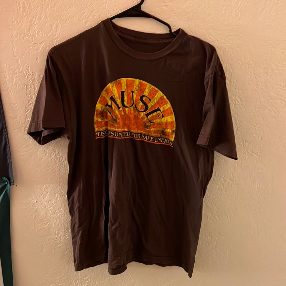 Vintage y2k muse brown concert band shirt